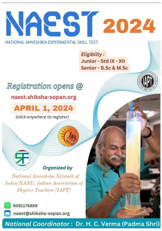 National Anveshika Experimental Skill Test (NAEST)-2024