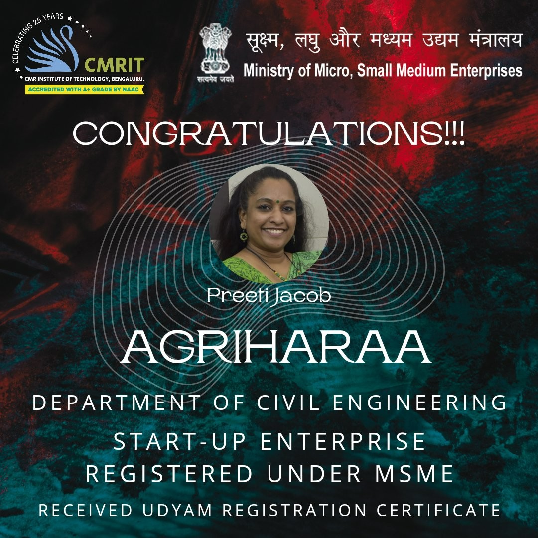 Hearty Congratulations to Prof. Preeti Jacob - CMRIT